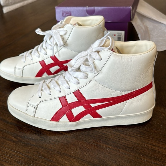 Onitsuka Tiger Fabre Hi NM white classic red new in box size euro 40.5 - Picture 8 of 12